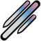 Glass Nail File Manicure Set - Mont Bleu Best Set of 3 Glass Nail Files in Pouch - Rainbow Colors - Genuine Czech Tempered Glass - Mothers Day Gifts - Premium Nail Filer Kit for Natural Nails