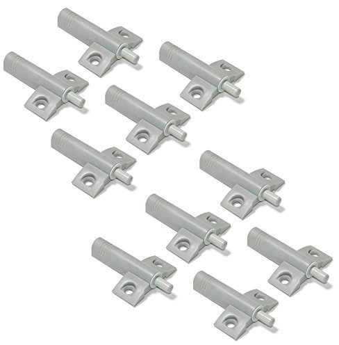 Emuca 1275021 Türdämpfer, Set aus 10 Stück, Grau