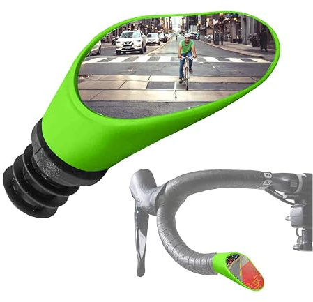 Sprintech Rennrad-Rückspiegel, leicht, vollständig verstellbar, vibrationsfrei, konvexer Spiegel mit 9-lagiger Chrombeschichtung und stoßfester ABS-Schale für 20 mm-Durchmesser Drop Bars von Sprintech