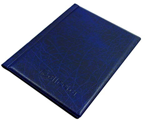COLLECTOR Coin Album for 108 mix size coins small medium large COIN BOOK FOLDER - BLUE