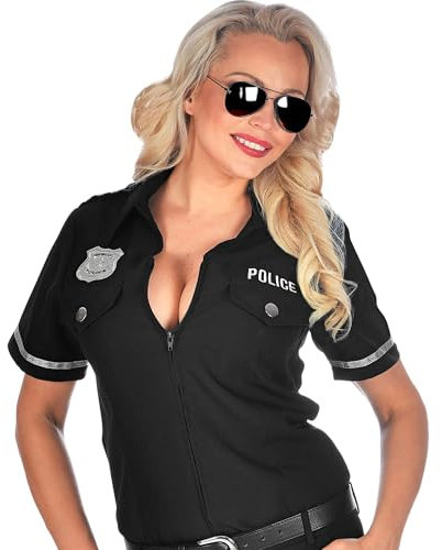 W WIDMANN MILANO Party Fashion - Kostüm Bluse Polizistin, Police Officer, Uniform, Faschingskostüme