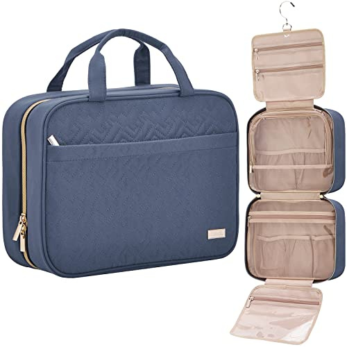 NISHEL Travel Toiletry Bag for women, Portable Hanging makeup Organizer