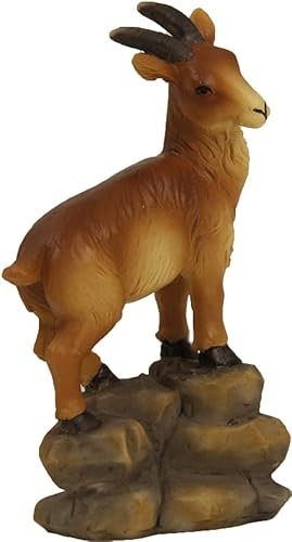 FADEDA Gäms/höjd: 8 cm/handmålad/detaljerade krubbfigurer – julbord, dekoration, krubbtillbehör
