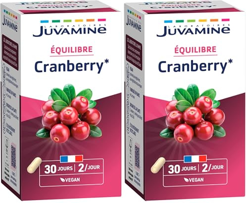 JUVAMINE - Equilibre - Formule Concentrée Cranberry - Vegan - Cranberry - 60 Unité (Lot de 2)