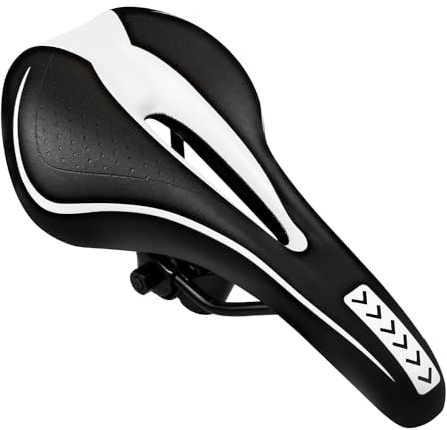 Selle de vélo Universelle en Gel - Creuse - Ergonomique - Confortable - Mousse à mémoire de Forme - Selle de vélo de Ville - pour BMX/VTT/Dirt Bike/Vélo de Ville, pour Homme