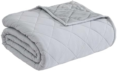 Eddie Bauer - Queen Blanket, Soft & Cozy Bedding, Quilted Home Decor (Classic Solid Grey, Queen)