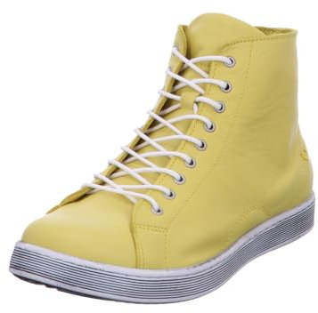 Andrea Conti Damen High Top Sneaker, gelbgrün, 39 EU