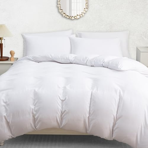 Pamposh Double Duvet Cover Set - Pre-Washed Microfibre Bedding Set for Added Softness & Comfort - Lightweight Premium Quilt Cover Set for All Seasons With Zipper Closure