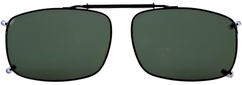 LANLANG Polariserade solglasögon med klämma med fjäderstång för män, kvinnor, anti-UV, 10 g, metall, 57 mm x 39 mm