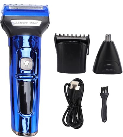 ZJchao Elektromart Bart Trimmer für Männer, 3-in-1-Haarschneider mit Schnellem Ladungs-LED-Display Kabellos Wiederaufladbar Rasierer für Gesicht Schnurrbart Haarpfeiler Kit