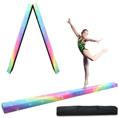 HomeSun Barra de equilibrio plegable de 240 cm, barra de equilibrio, barra de equilibrio, barra de gimnasia, ejercicio, fitness, entrenamiento, gimnasia para el hogar