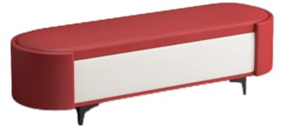 Shoe Changing Bench,Solid Wood Frame and Soft Cushion Storage Bench,Enlarged Storage Box To Save Space Sofa Bench,Suitable for Living Room Bedroom Hallway(Red,60cm)