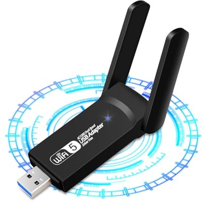 Adattatore USB WiFi 1300Mbps - Scheda di rete Wireless Dual Band 2.4/5GHz Antenna Wi-Fi, MU-MIMO, USB 3.0, Chiavetta per PC fisso - Driver Autoinstallante Compatibile con Windows 10/11