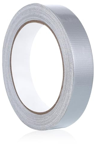 Skrfren Nastro rigido grigio 1 rotolo 20 mm x 20 m, nastro adesivo ad alte prestazioni, colore grigio, extra forte, per tubi, tappeti, impermeabilizzazione, riparazioni