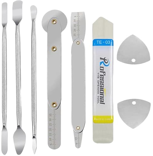 Bamyli Kit Réparation Électronique 8 en 1, Outil Multifonction Démontage PC Portable et Téléphone, Kit de Tournevis et Spudgers pour iPhone iPad MacBook