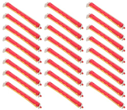 WESIEVYA 24 Varillas Rizadoras de Plástico para Permanente Ondas Frías, Juego de Rulos Pelo, Distribución Uniforme del Calor, Adecuado para Uso en Salón y Bricolaje en Casa