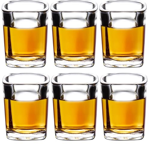 ParaCity 6er Pack Schnapsgläser Set, Shotgläser 60 ml, Tequila Shotgläser mit Heavy Base, Geschenk für Männer, Geschenk zum Vatertag