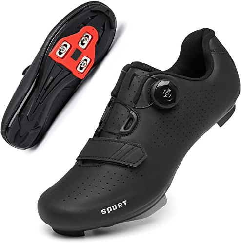 Women Cycling Shoes Road Bike Riding Shoes SPD Indoor Outdoor Cycling Shoes with Look Delta Cleats 216Black39