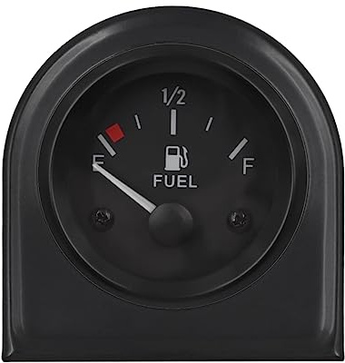 VOANZO 52mm indicatore Livello Carburante indicatore Carburante Universale per Auto indicatore Livello Carburante con sensore E-1/2-F Campo di Misura 12V Universale per Auto/SUV