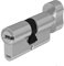 Yale Cilindro europeo de máxima seguridad con pomo para cerradura YC204KD303505N1 niquelado, 30/35 mm, 5 llaves con pista Snake, 14 pines