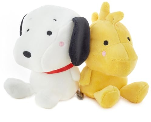 Hallmark Better Together Peanuts Magnetic Plush (Snoopy and Woodstock) 5.25 Stuffed Toys, Easter Gifts for Kids