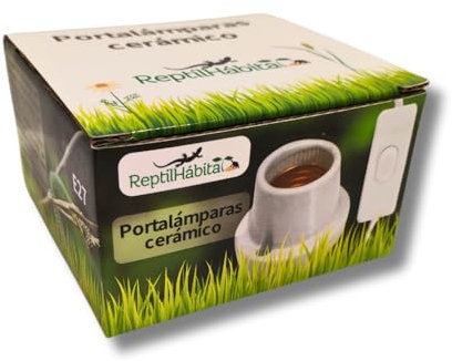 ReptilHábitat - Kompakte E27-Keramik-Lampenfassung für Reptilienlampen