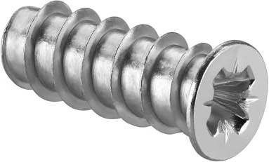LIKERAINY Euroskruvar av Stål 6,3 x 13,5 mm Varianta Fästelement med Fullgänga för Möbler Borrdiameter 5 mm Specialskruv för Infästning Utdragbara Lådskenor Förbindande Skruv för Trä 100 stycken