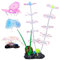 Fluoreszenz-Korallen, Gras, Aquarien, Zubehör, Landschaftsdekoration für sichere Aquarien, umweltfreundlich, lebensecht wie Wasserpflanzen, 4 Stück
