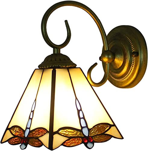 NTALJC A Wish List Style Sconces, lampade a Gambe barocche lampade in Stile Vetro colorato Mediterranee per la Telecamera