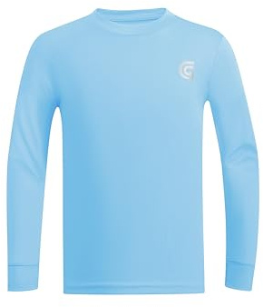 ZITY Boy's Rash Vest UPF 50+ UV Sun Protection Long Sleeve Shirt Swim Tops for Kid Activewear Boy Outdoor Rash Guard 6-15 Years
