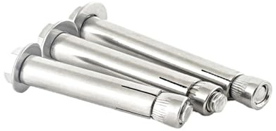 Bulloni di ancoraggio, Bulloni di ancoraggio ad espansione con manicotto in acciaio inossidabile 304, esagonali esterni M6 M8 M10 M12 1/2/3 pezzi(M6x50mm-3pcs)