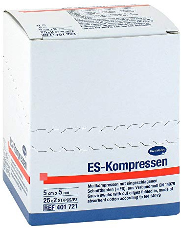 ES-KOMPRESSEN steril 5x5 cm 8fach 25X2 St
