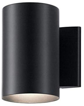 Kichler Cylinders 7 Outdoor Wall Sconce in a Black, 1-Light Exterior Wall Light, Cylinder Fixture, (7 H x 5 W), 9234BK