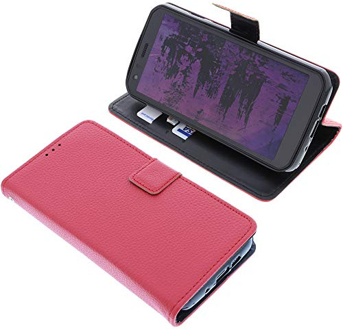 foto-kontor Tasche kompatibel mit CAT S62 PRO Book Style rot Schutz Hülle Buch