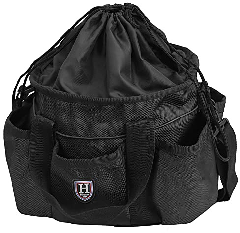 Harrison Howard Premium Multipurpose Durable Horse Grooming Organizer Bag Cleaning Supply Tote Bag-Mars Black