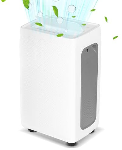 Gimisgu Luftentfeuchter 26L/Tag Entfeuchtungsleistung Raumgröße ca. 50m², LED Display mit Timerfunktion, Wäschetrockungsfunktion, Abtaufunktion, erfüllen für keller, Schlafzimmer, Garage