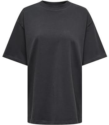 ONLY Damen Onlriri S/S Stones Top Box JRS T-Shirt, Phantom/Print:Trust, M