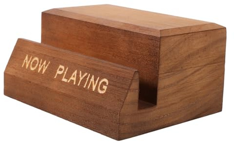 Gatuida Soporte De Madera Para Discos De Vinilo, Tamaño Mediano, Material Resistente, Exhibidor Decorativo Para Coleccionistas De Música, Estante Para Almacenamiento y Presentación El Hogar