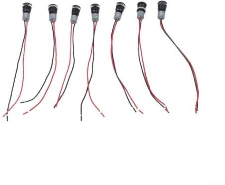 Para mini LED intermitentes de 12 mm, luz giratoria de advertencia para moto RV para ATV Yacht (7 unidades)