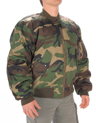 Mil-Tec Herren Ma1® Jacke, Woodland, XXL EU