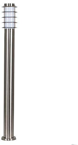 MiniSun | Modern Outdoor Stainless Steel Bollard Lantern Light Post 1 Metre | Outdoor Lights & Home/Garden Improvements Essential |