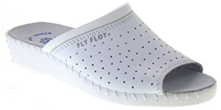 Caprarola, Ciabatte Donna in Pelle, Aperte, con Sottopiede in Pelle, Blu, 200