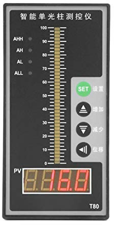 Nivåsensor T80, AC220 V 4–20 mA intelligent tryckregulator vätskenivåindikator, vattennivågivare, nivågivare, ljuspelare