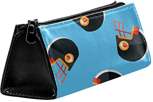 EZIOLY American Football Helmtasche, flach, Stifteetui, Bleistifttasche, Kosmetiktasche, kompakt, mit Reißverschluss