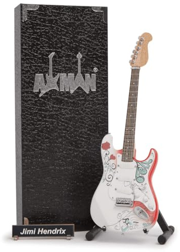 Jimi Hendrix Monterey – Réplique de Guitare Miniature - Cadeaux de Musique - Ornement Fait à la Main