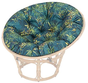 PillowPrim Polster für Papasansessel, Auflage, Ersatzpolster Papasan D 114 cm, Bodenkissen gepolstert Sitzkissen Hängesessel Made in EU - Grünes Grass