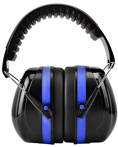 Tiiyee Professional Ear Protectors, Safety Noise Reduction Cancelling Earmuffs Headphones Sleeping Soundproof Defenders with Soft Foam Ear Cups for Sleep Study Shooting Hunting Mowing Kids Adult