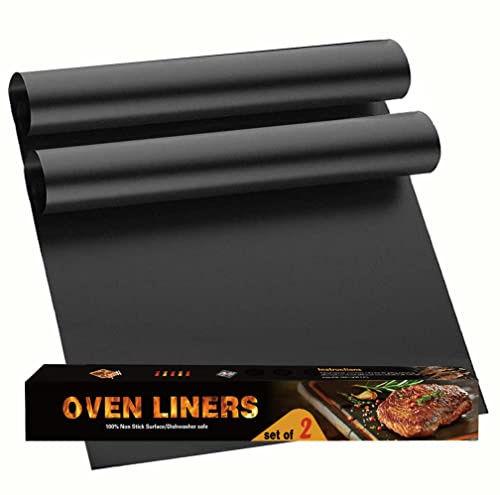 HERZLG LIFE Oven Mat Liners for Bottom of Oven, 17x25, 2PACK