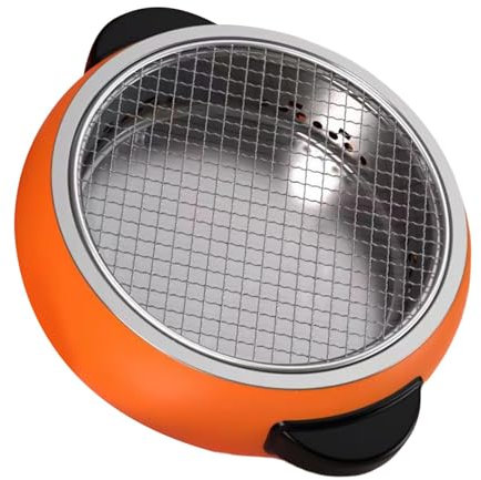 Grill à charbon de table, poêle à charbon de bois,Gril de fumoir de table Grills ronds au charbon de bois | barbecue portatif de Style coréen, poêle chauffant en acier inoxydable pour