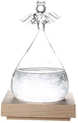 Décoration d'ange innovante, Forme, prévisions météorologiques, Bouteille en Verre, décoration d'intérieur, de Saint-Valentin (Blanc)